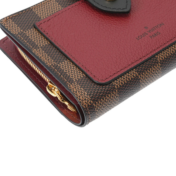 Louis Vuitton Damier Portefeuille Wallet Juliette Bordeaux Canvas Bifold - Picture 4 of 12